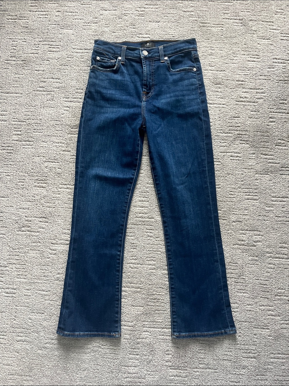 7 For All Mankind Women's Dark Blue Flare Jeans